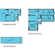 3 комнатная квартира 188 м² в ЖК Европейский квартал, дом Дом 9 - планировка