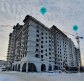 Ход строительства дома 1 в ЖК Новые Горизонты на Советской -