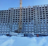 Ход строительства дома 1 в ЖК Лугометрия -