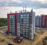 Ход строительства дома В.1, 2 этап в ЖК Краснопольский -