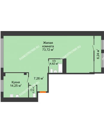 1 комнатная квартира 105,29 м² в ЖК Renaissance (Ренессанс), дом № 1