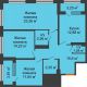 3 комнатная квартира 89,63 м², ЖК Гран-При - планировка