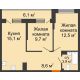2 комнатная квартира 52,8 м² в ЖК Самолет, дом 4 очередь - Литер 22 - планировка