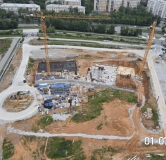 Ход строительства дома 1 в ЖК Голос Заря -