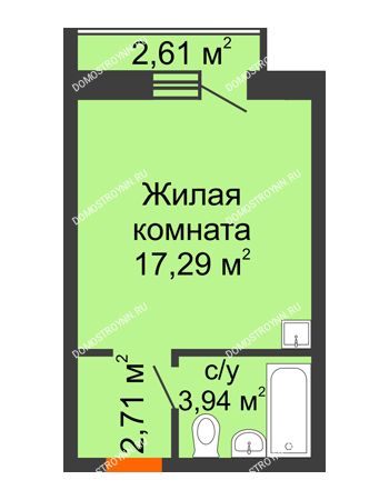 Студия 25,25 м² - ЖД по ул. Сухопутная