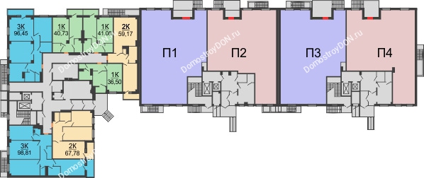 Планировка 1 этажа в доме Литер 6 в ЖК Сокол на Оганова