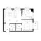 2 комнатная квартира 52,7 м² в ЖК Савин парк, дом корпус 9 - планировка