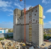Ход строительства дома 5, секция 3.3, 3.4, 3.5 в ЖК Красное Яблоко -