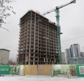 Ход строительства дома 1 в ЖК Расцветай на Кропоткина -