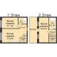 2 комнатная квартира 77,4 м² в ЖК Андерсен парк, дом ГП-5 - планировка