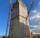 Ход строительства дома 100 в ЖК Настоящий -