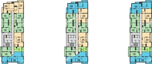 ЖК Космолет - планировка 17 этажа