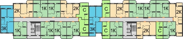 Планировка 1 этажа в доме Литер 1 в ЖК Олимпийский