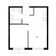 1 комнатная квартира 34,4 м² в ЖК Савин парк, дом корпус 8 - планировка