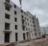 Ход строительства дома 1 в ЖД Огни -