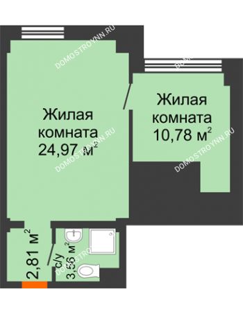 Студия 42,12 м² - Апарт-Отель Гордеевка