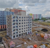 Ход строительства дома 5, секция 3.6, 3.7, 3.8 в ЖК Красное Яблоко -