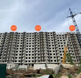 Ход строительства дома 32 в ЖК Авиатоr -