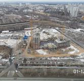 Ход строительства дома 1 в ЖК Голос Заря -