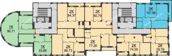 ЖК 311 - планировка 5 этажа