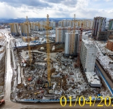 Ход строительства дома 12а в Микрорайон Нанжуль-Солнечный -