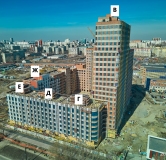 Ход строительства дома 1, секции В,Г,Д,Е,Ж в ЖК Голос Кашириных -
