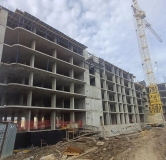 Ход строительства дома 140Б, 1 этап (поз.1,2) в ЖК Оникс -