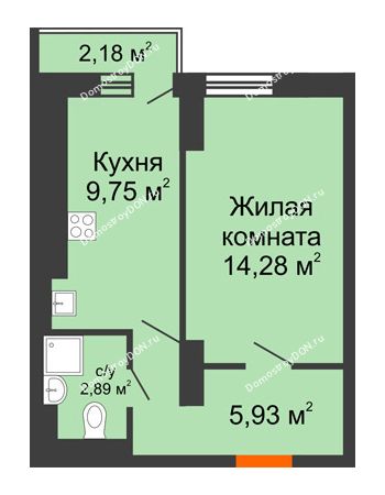 1 комнатная квартира 32,69 м² в ЖК Мечников, дом ул. Таврическая, 4