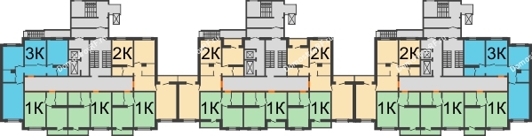 Планировка 1 этажа в доме Позиция 17 в ЖК Озерки	