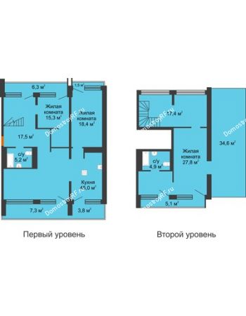 3 комнатная квартира 210,1 м² в ЖК Европейский квартал, дом Дом 9